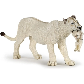 leonessa bianca con cucciolo
