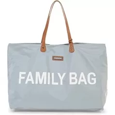 family bag - borsa weekend 55x18x40 cm - grigio chiaro