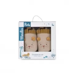 scarpine in cuoio leone giallo e beige sous mon baobab 18-24 mesi