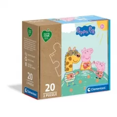 peppa pig - puzzle 2x20 pezzi - play for future