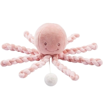 peluche sonoro polipo lapidou rosa antico - 25cm