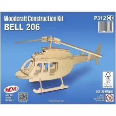 bell 206 - kit di costruzioni in legno (certificazione fsc)