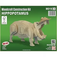 hippopotamus - kit di costruzioni in legno (certificazione fsc)