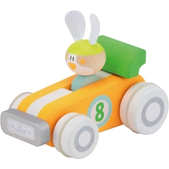 auto da corsa componibile con coniglietto