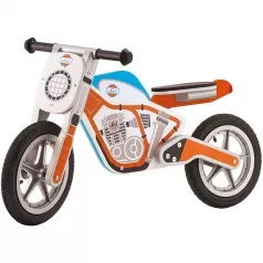 motocicletta cavalcabile in legno