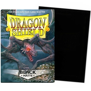 dragon shield standard sleeves - black matte (100 bustine protettive)