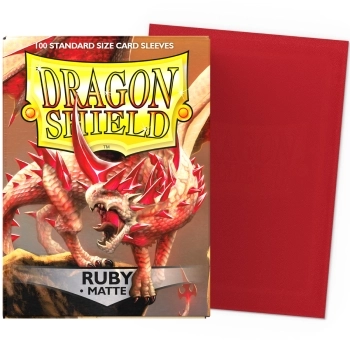 dragon shield standard sleeves - matte ruby (100 bustine protettive)