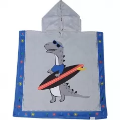 accappatoio poncho reversibile dinosauri