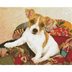 patchwork pup - diamond dotz intermediate dd10.049 51x41cm