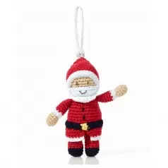 decorazione natalizia - babbo natale - fair trade - 12cm
