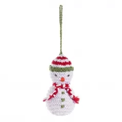 decorazione natalizia - pupazzo di neve - fair trade - 9cm