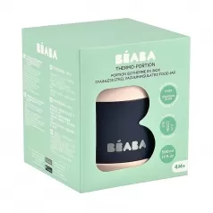 porta pappa ermetico - acciaio inossidabile - blu e rosa - 500 ml