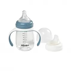 biberon da apprendimento 2in1 - 210 ml - blue - incoraggia il tuo bambino all'indipendenza