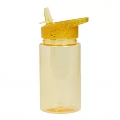 borraccia con cannuccia 450 ml - glitter oro - senza bpa!