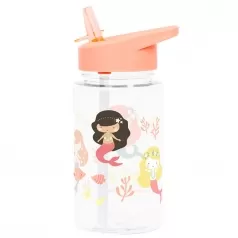 borraccia con cannuccia 450 ml - sirene - senza bpa!