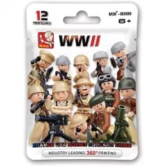 wwii seconda guerra mondiale - personaggio con accessori - bustina singola