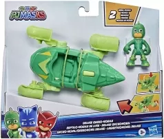 pj masks - veicolo deluxe di geko con personaggio