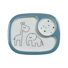 mini piatto a scomparti yummy dreamy dots - celeste
