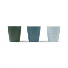 set di 3 mini bicchieri yummy - deer friends - blu