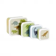 set di contenitori porta pranzo e porta merenda - dinosauri