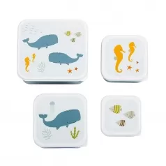 set di contenitori porta pranzo e porta merenda - oceano