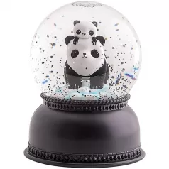 luce grande led, palla di neve, panda - nera