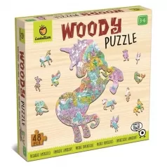 woody puzzle play set - unicorno fatato