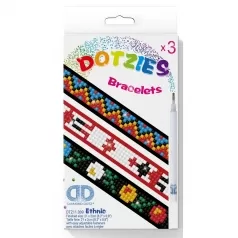 braccialetti ethnic - diamond dotz set da 3 braccialetti