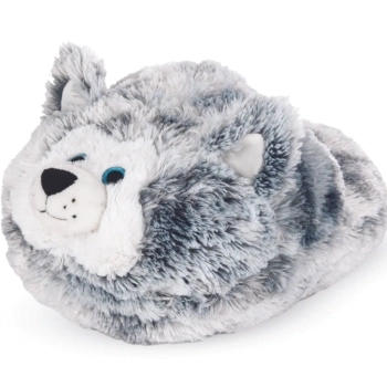 peluche scaldapiedi - husky 30cm