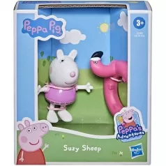 peppa pig - suzy sheep con ciambella fenicottero