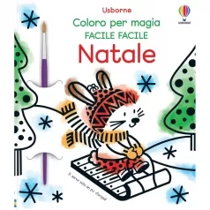 natale. coloro per magia facile facile. con pennello
