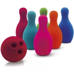 piccolo set da bowling in caucciu naturale