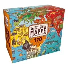 animali sulle mappe. il puzzle e il libro di attivita.