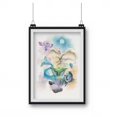 stampa originale - la valigia di newt scamander, animali fantastici  e dove trovarli 30x40cm - gi/sa
