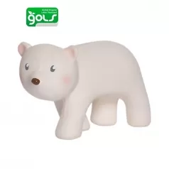 3-in-1 sonaglio orso polare, massaggiagengive, gioco da bagno, my first arctic animals - 100% caucciu naturale