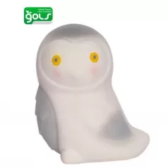 3-in-1 sonaglio gufo delle nevi, massaggiagengive, gioco da bagno, my first arctic animals - 100% caucciu naturale