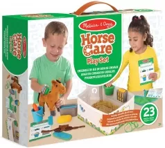 set gioco cura dei cavalli - con 23 pezzi incluso cavallo di pezza!