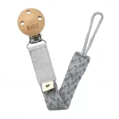 reggiciuccio universale paci braid - grigio nuvola e ferro - 100% cotone biologico