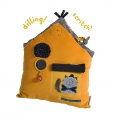 cuscino attivita - la casa giallo ocra - les mustaches