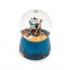 palla di neve musicale con gattino - les mustaches