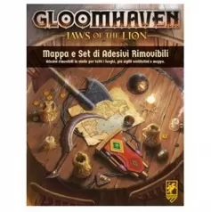 gloomhaven - jaws of the lion - mappa e set di adesivi rimovibili