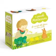 gli animali della fattoria e i loro piccoli. i piccoli montessori. ediz. a colori. con 32 carte