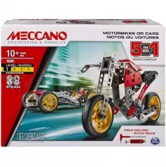 meccano - moto da corsa 5 modelli