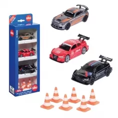 set di 3 auto da corsa