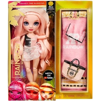 rainbow high pacific coast - fashion doll - bella parker 30cm