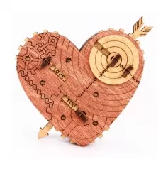 tin woodman's heart - scatola in legno con combinazione