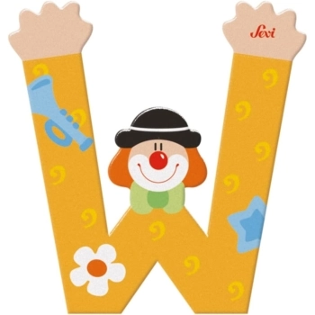 lettera w clown