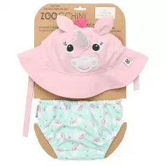 set baby costumino contenitivo + cappellino - allie l'alicorno - ufp 50+ - taglia 12-24 mesi