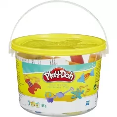 play-doh secchiello con 3 vasetti e formine