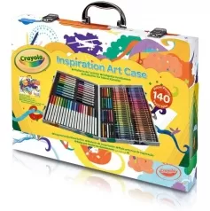 valigetta arcobaleno con 124 colori - 20 pastelli 40 pennarelli 64 pastelli a cera